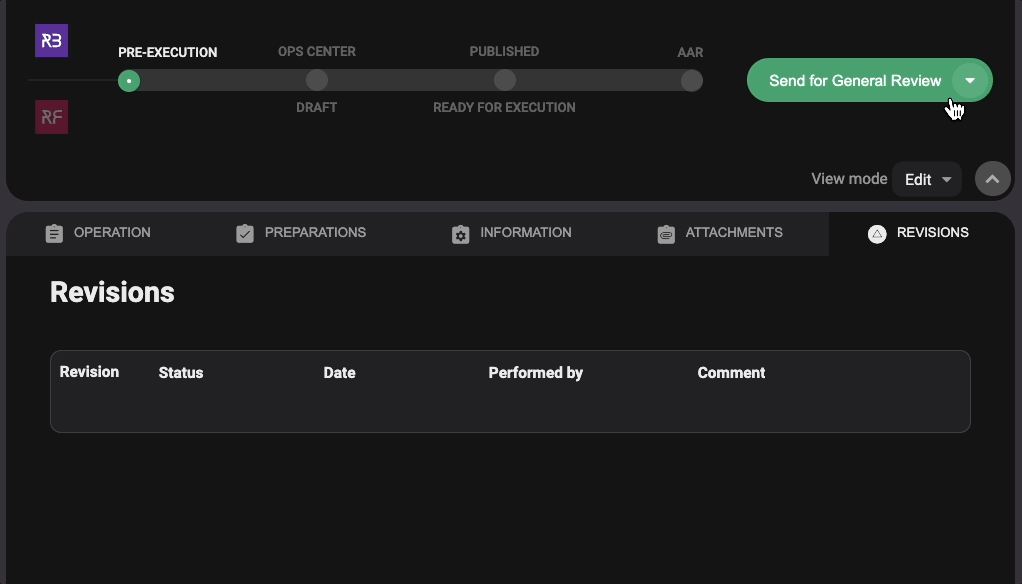 Revision - Manually save revision