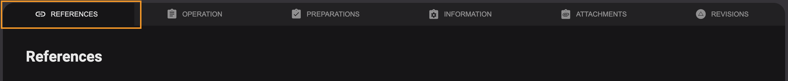 References - References tab