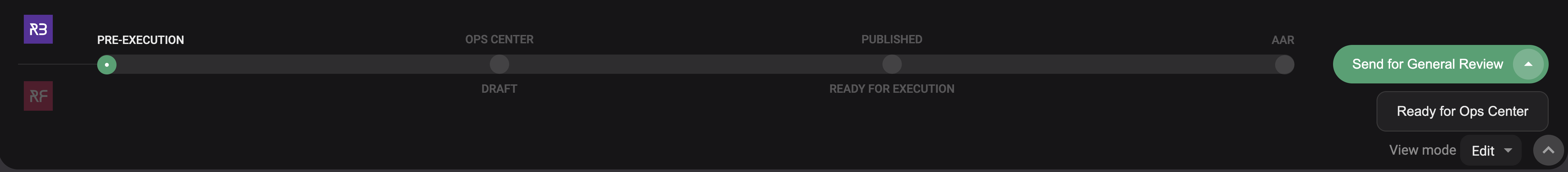 Statusbar in plan header