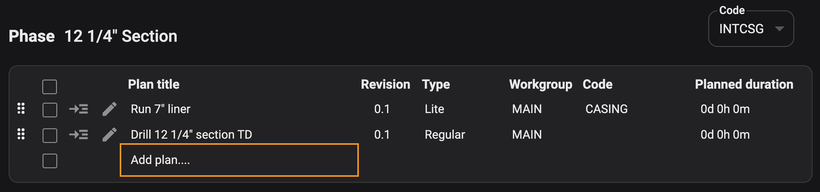 Get started - Add plan