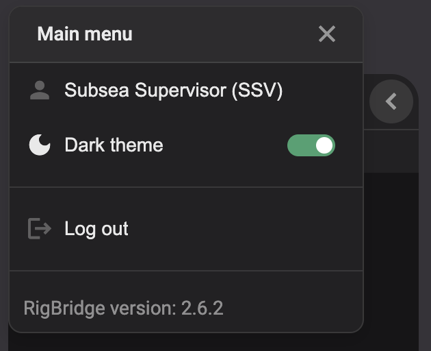 RigBridge - Main menu