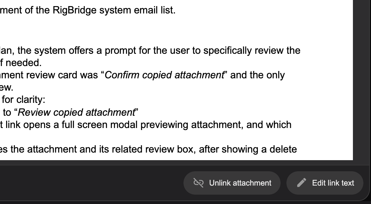 Attachment - unlink attachment in RB3