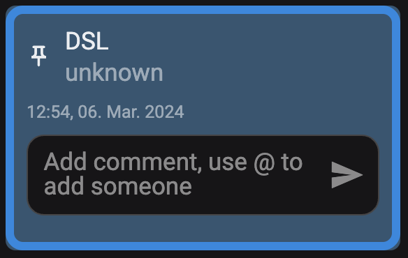 Right sidebar - Add comment in Review or Insight