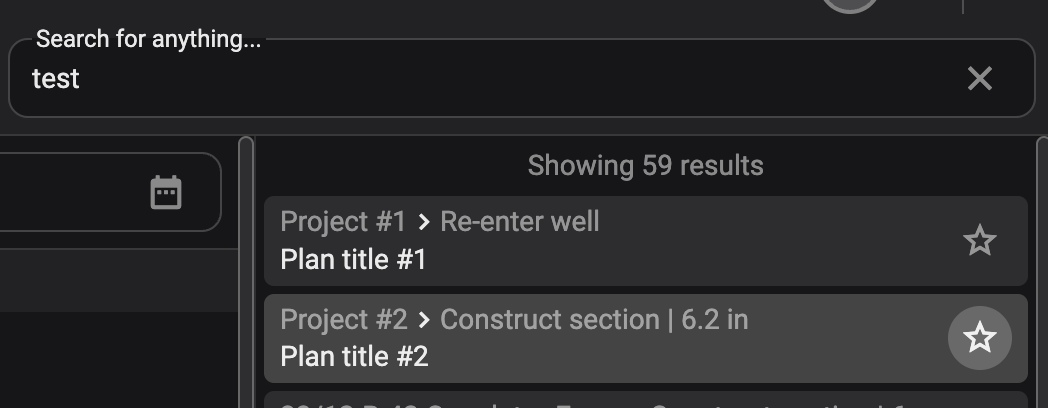 Find & Search - Favourites