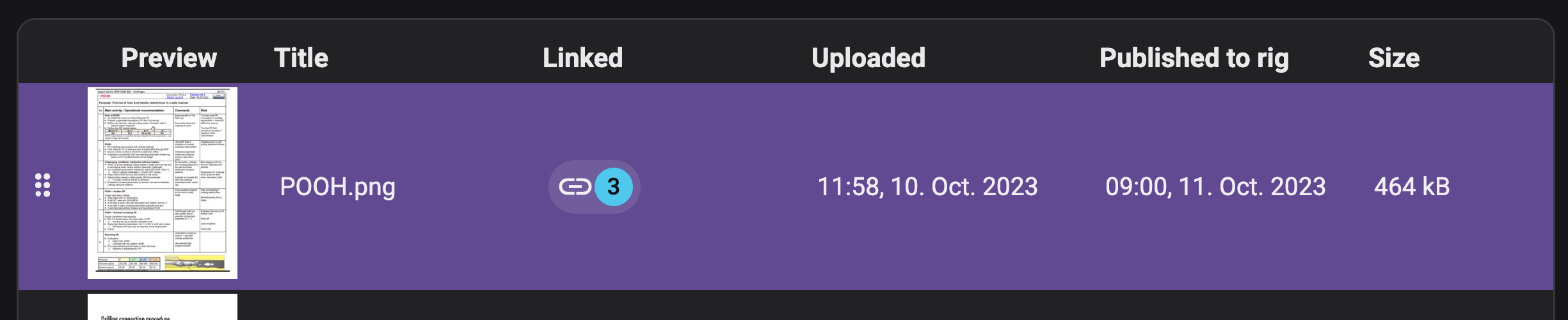 Attachments - review - color row