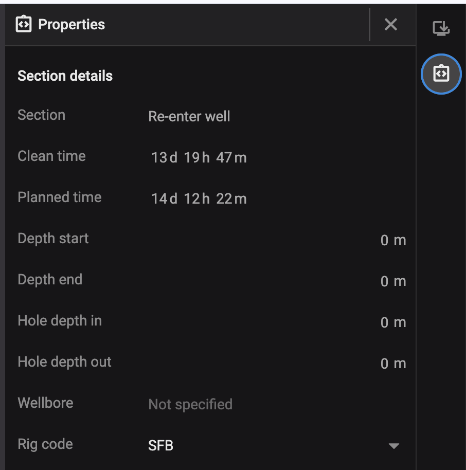 Project planner Properties