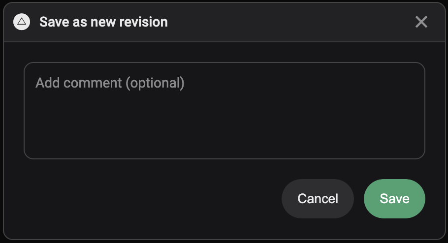Revision - revision comment