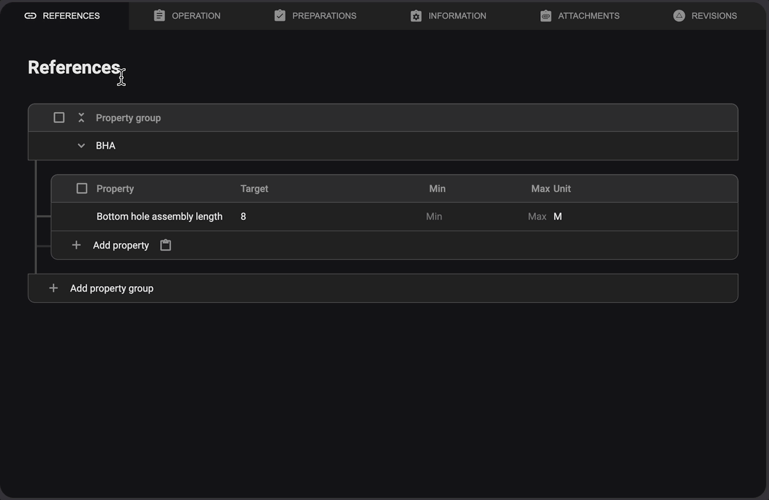 References - Link a property to an instruction